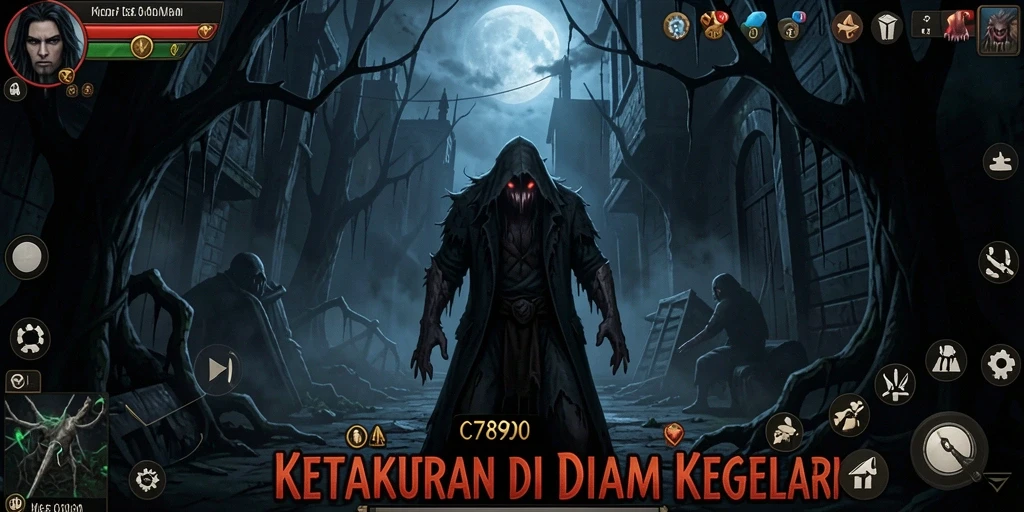Tangkapan layar C7890 menampilkan suasana mencekam dari gameplay Horror.