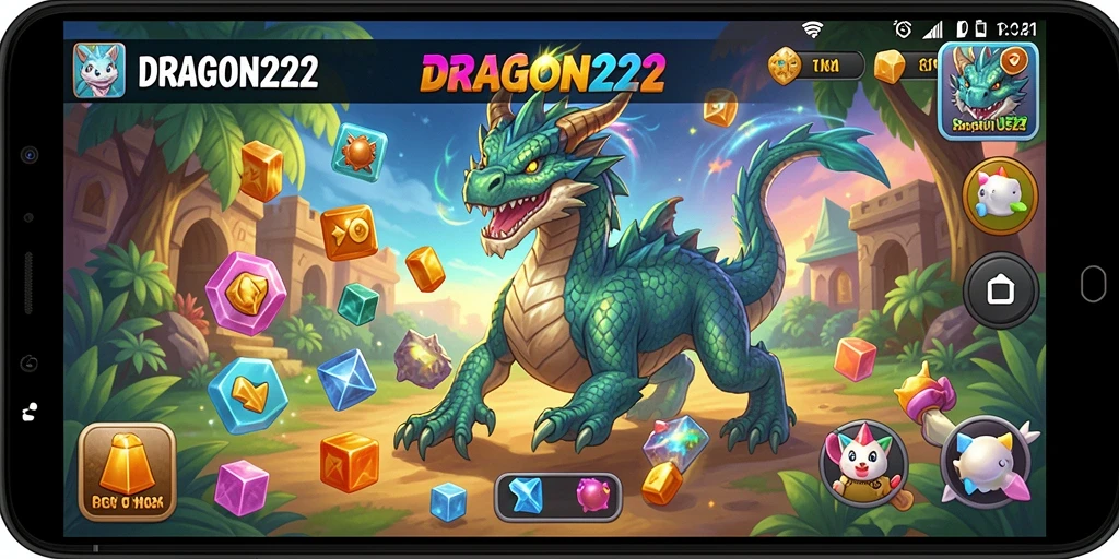 Tampilan gameplay DRAGON222 yang berwarna-warni dan menarik.