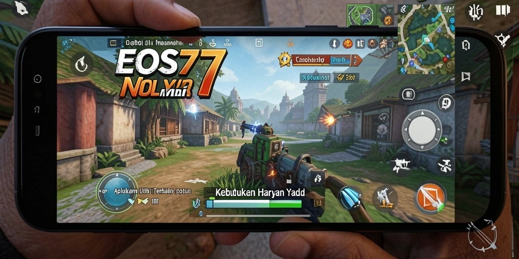 Tampilan utama EOS77 dengan fitur utilitas yang mudah diakses.