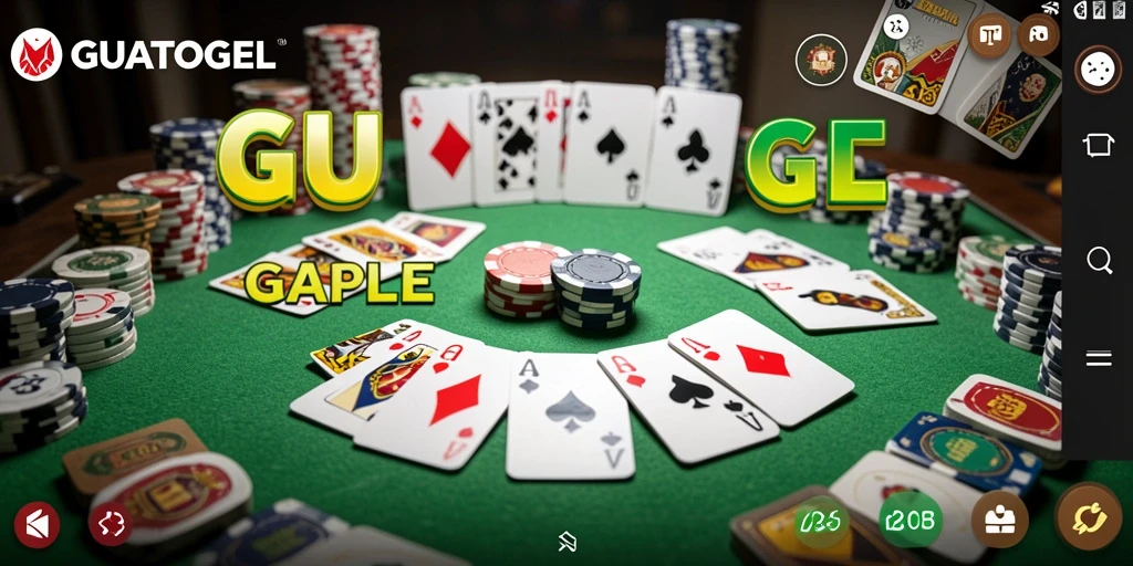 Screenshot GUATOGEL menampilkan gameplay Gaple yang seru dan interaktif.