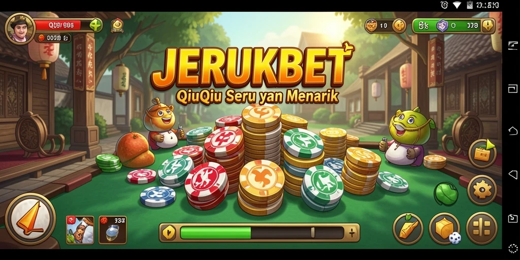 Tampilan gameplay seru dari JERUKBET QiuQiu.