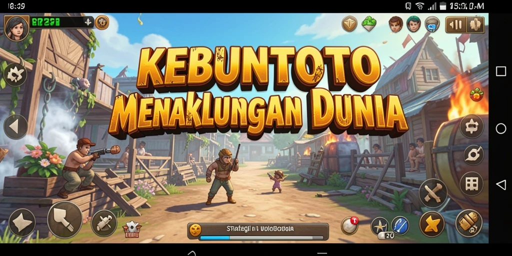 Tampilan gameplay KEBUNTOTO dengan aksi strategis yang mendebarkan.