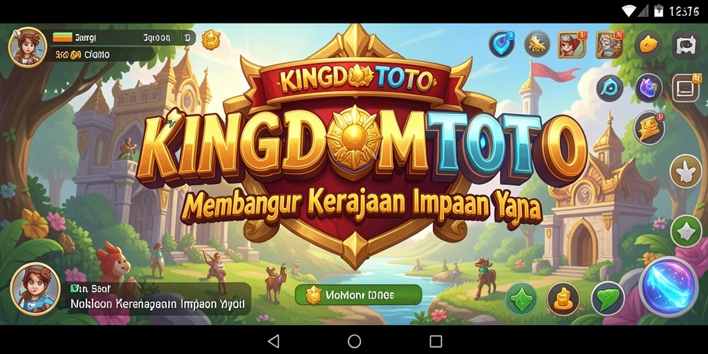 Gambaran gameplay Tycoon di KINGDOMTOTO saat Anda membangun kerajaan.