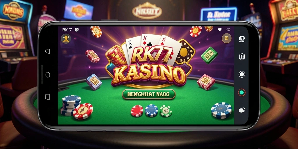 Screenshot RK77 menunjukkan gameplay Kasino yang mengasyikkan dan interaktif.