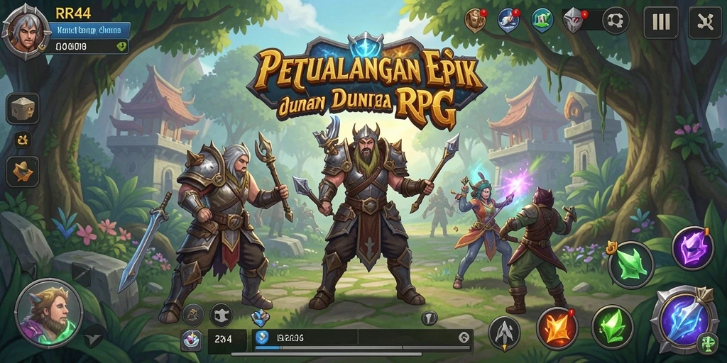 Gameplay mendalam dan penuh aksi di dunia RPG RR44.
