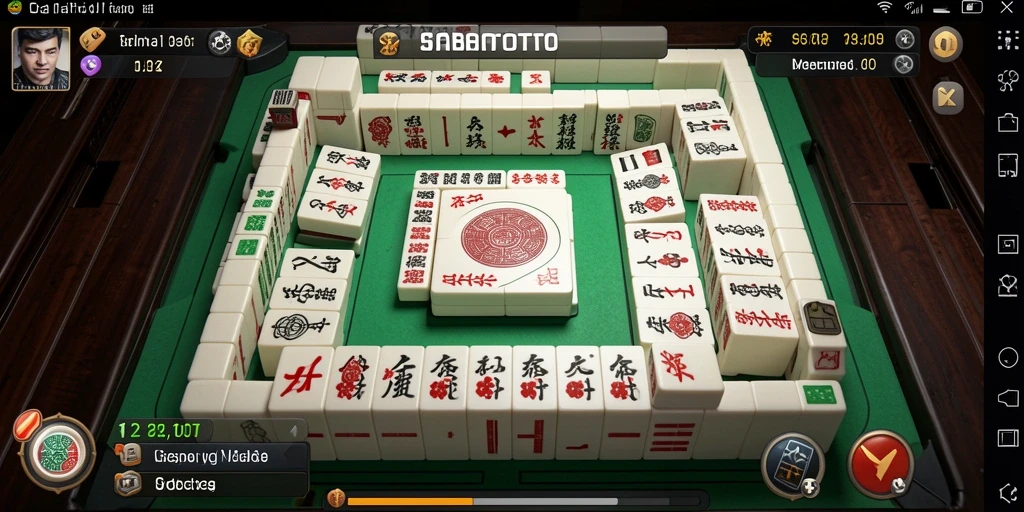 Tampilan menarik dari gameplay Mahjong di SABATOTO.