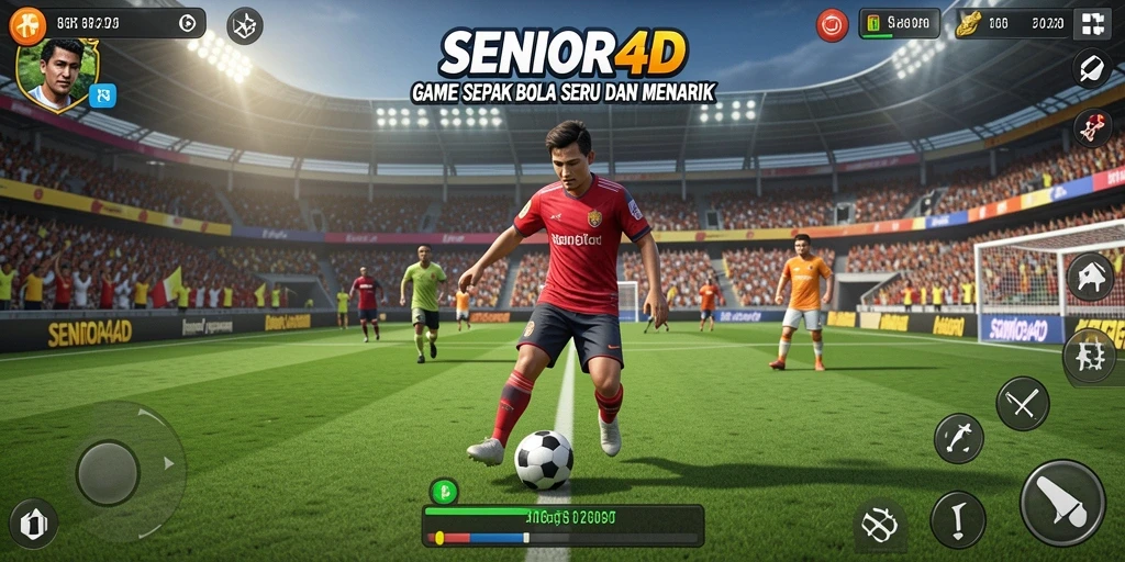 Gameplay sepak bola yang seru dan mengasyikkan.